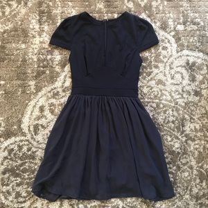 Deep v navy dress from Tobi